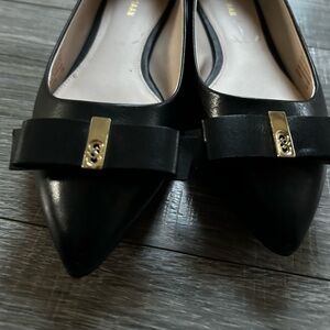 Cole Haan Black Flats with Gold Accent
